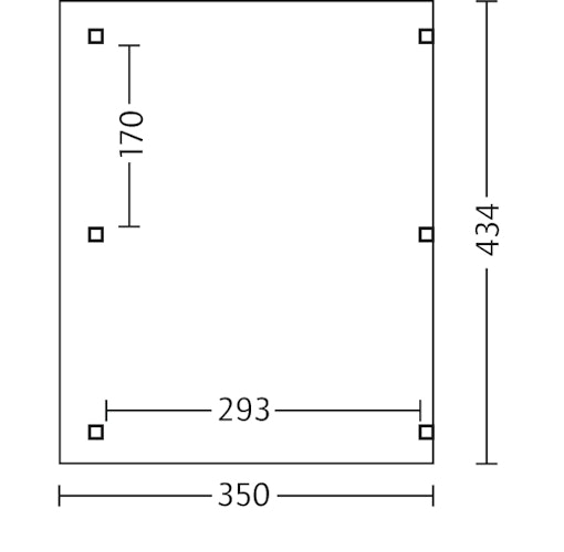 Skan Holz Siena aus Leimholz mit Mittelpfosten Breite 434 cm freistehende Terrassenüberdachung