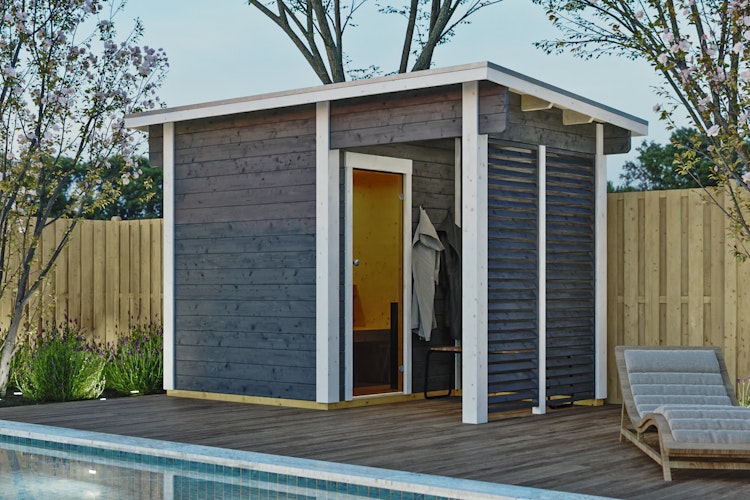 Skan Holz Saunahaus Helsinki 2 - 45 mm Blockbohlen