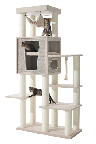 NOBBY Kratzbaum "KASIL" cream Leinenoptik; 100 x 50 x 203 cm