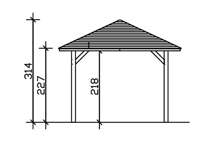 Skan Holz Carport Taunus 374 x 656 cm