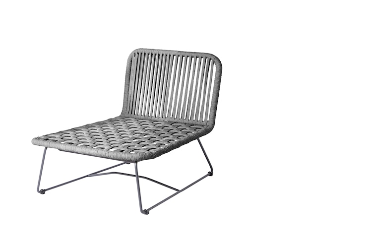 Diamond Garden Lounge Mittelmodul MILOS, Edelstahl Dunkelgrau / Rope / Sunproof (100 % Polypropylen)