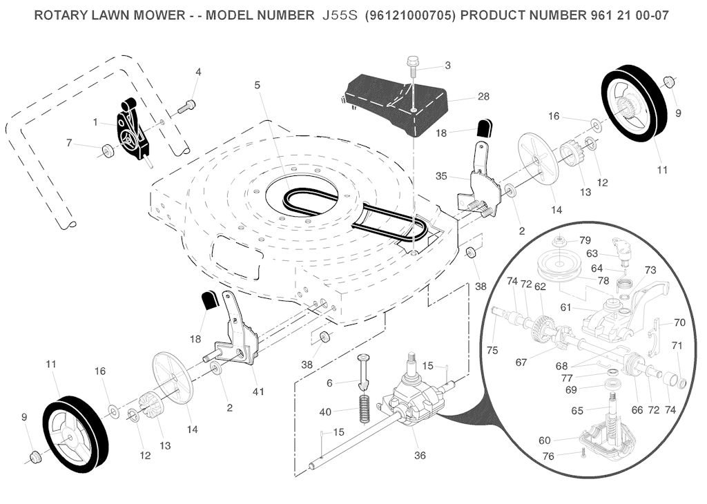 Explosionszeichnung Ersatzteile