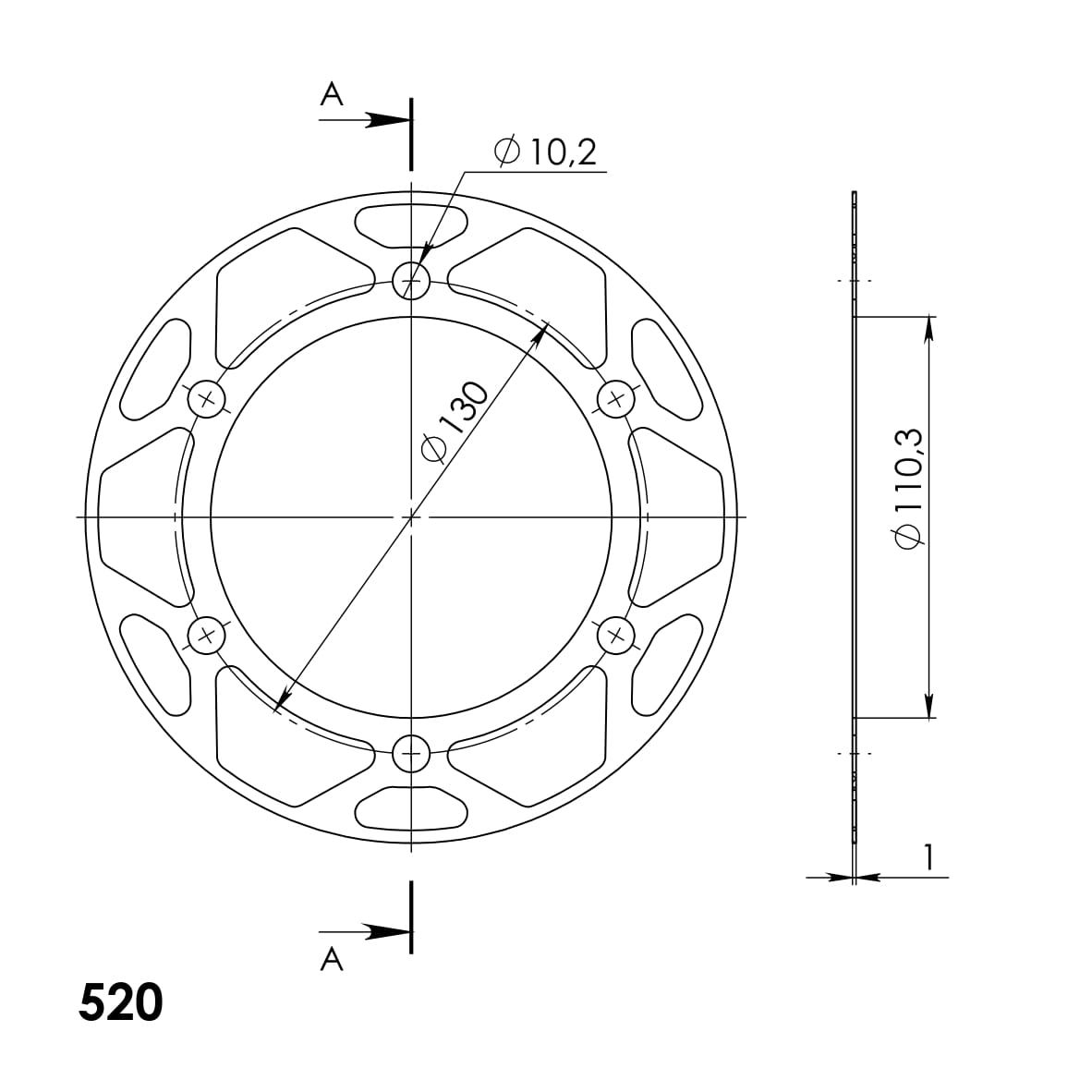 Supersprox Edge Disk 520 41Z (Blau)
