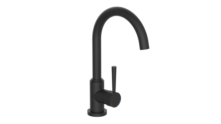 Design-Spültischarmatur CORNWALL Rundbogenauslauf