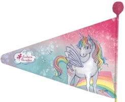 Bike Fashion Sicherheitswimpel Einhorn Paradies