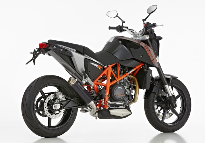SHARK SLIP-ON Aluminium eloxiert schwarz SRC 4 für KTM 690 Duke,690 Duke R EURO3 EURO4 