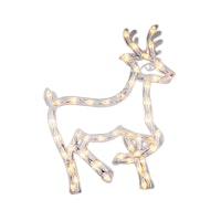 Konstsmide Weihnachtsbeleuchtung  LED Fenstersilhouette Rentier 50 warmweiße Dioden