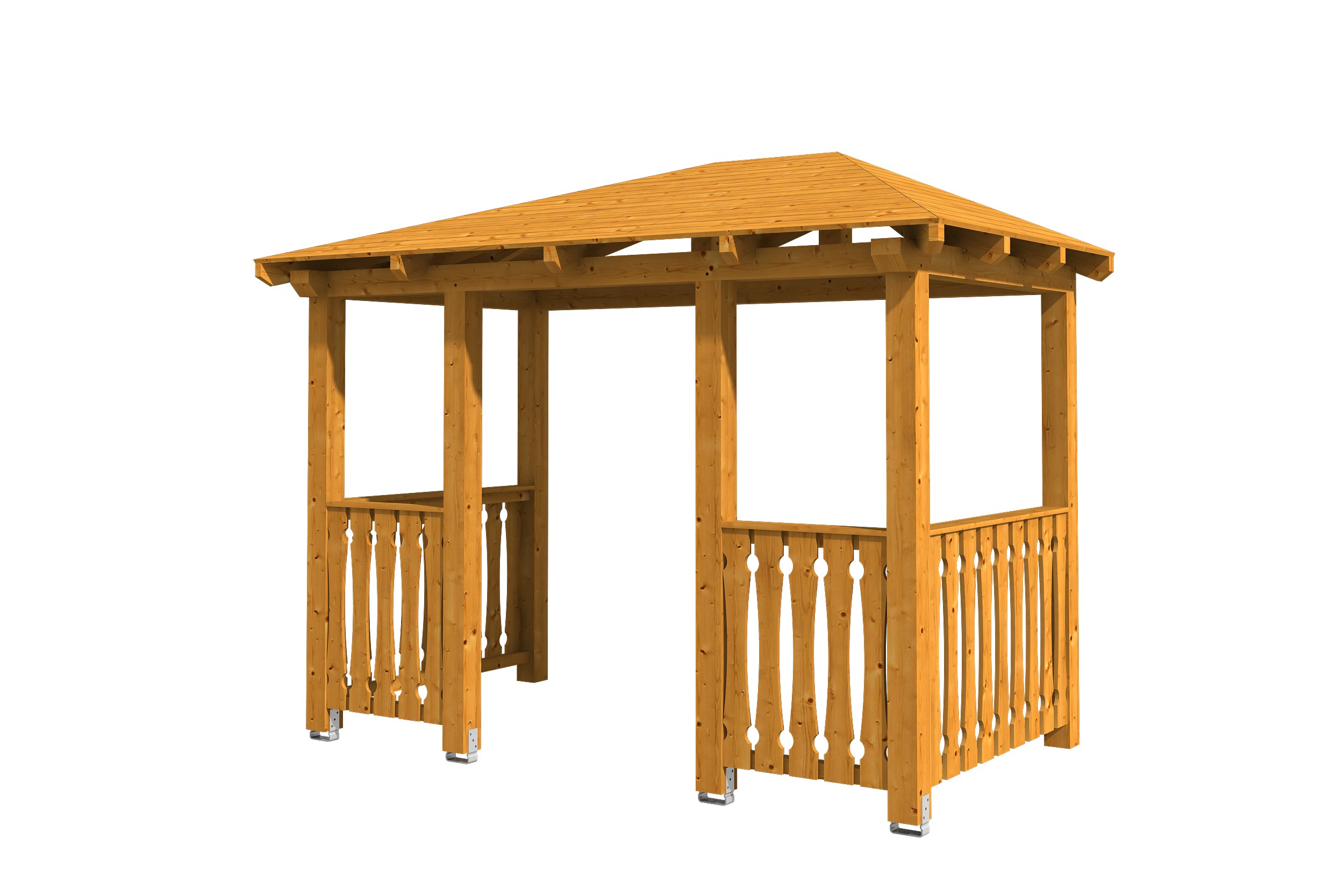 Skan Holz Walmdach Vordach Doppeltür Wismareiche hell Typ 8