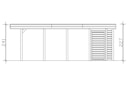 Vorschaubild Skan Holz Carport Friesland 314x708 cm inkl. Abstellraum Sparset 2