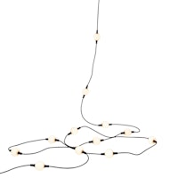 Konstsmide Weihnachtsbeleuchtung LED Lichterkette 30 runde opalfarbene Birnen,warmweiße Dioden