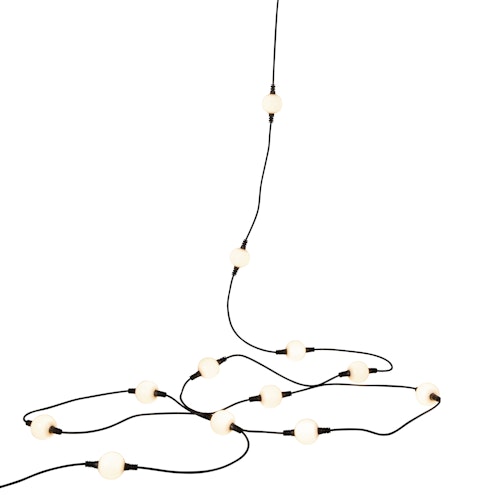 Konstsmide Weihnachtsbeleuchtung LED Lichterkette 30 runde opalfarbene Birnen,warmweiße Dioden