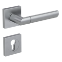 Vorschaubild Griffwerk Türgriff MONICA QUATTRO Schraubrosette- Perla Silbermatt