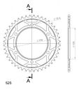 Vorschaubild Supersprox Stahl-Kettenrad 525 44Z (Schwarz)