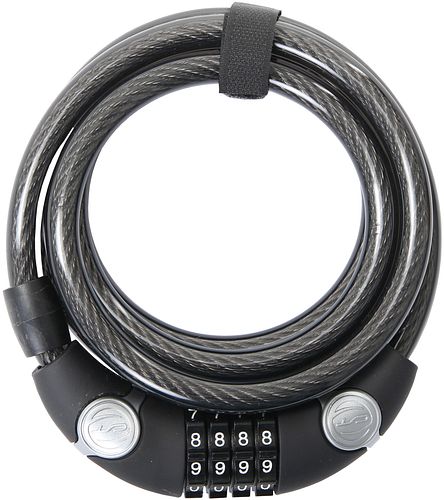 CONTEC Zahlen-Spiralkabelschloss EcoLoc 185 cm schwarz/grau