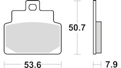 TRW Bremsbelag Typ Organisch Standard mit ABE, Bremsbelag "MCB 709" Satz