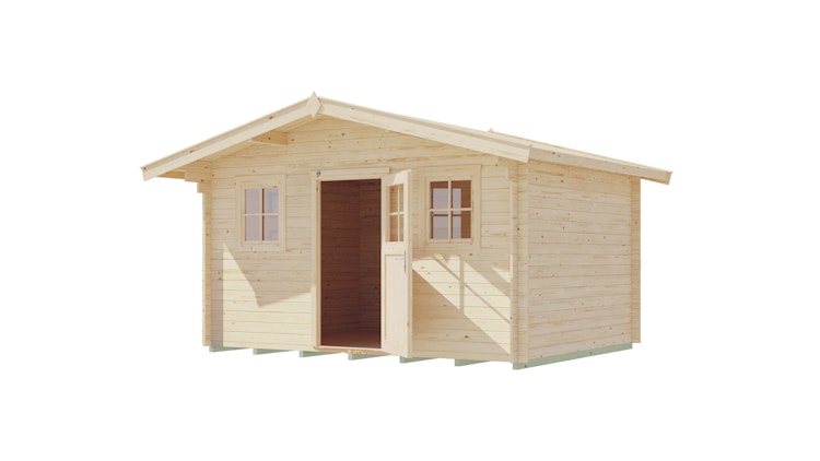 Weka 28 mm Gartenhaus 110 mit Vordach (60 cm)