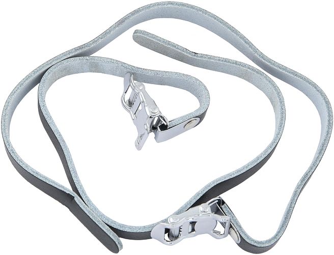 CONTEC Pedalriemen Leather Strap schwarz