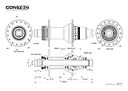 Vorschaubild CONTEC Hinterradnabe Core CL 142 mm schwarz 11-/12-fach SRAM XD, ca. 357 g