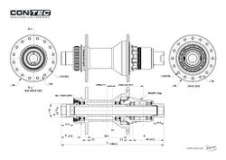 CONTEC Hinterradnabe Core CL 142 mm schwarz 11-/12-fach SRAM XD, ca. 357 g