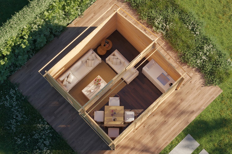 Wolff Finnhaus Gartenhaus Gisella 4040 - 40 mm