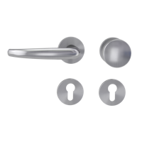 Griffwerk Wechselgarnitur VAYA 194 ALDA fast2fix Fast2Fix GK3 Rosetten rund Knopf R2 Edelstahl matt L