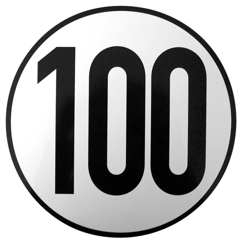 100 km/h-Aufkleber, Ø 200 mm