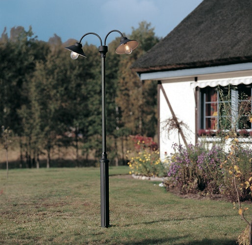 Konstsmide Leuchtenkopf Vega, matt schwarz, klares Glas (555-750)