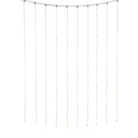 Konstsmide Weihnachtsbeleuchtung LED Lichtervorhang 120 bernsteinfarbene Schneebälle