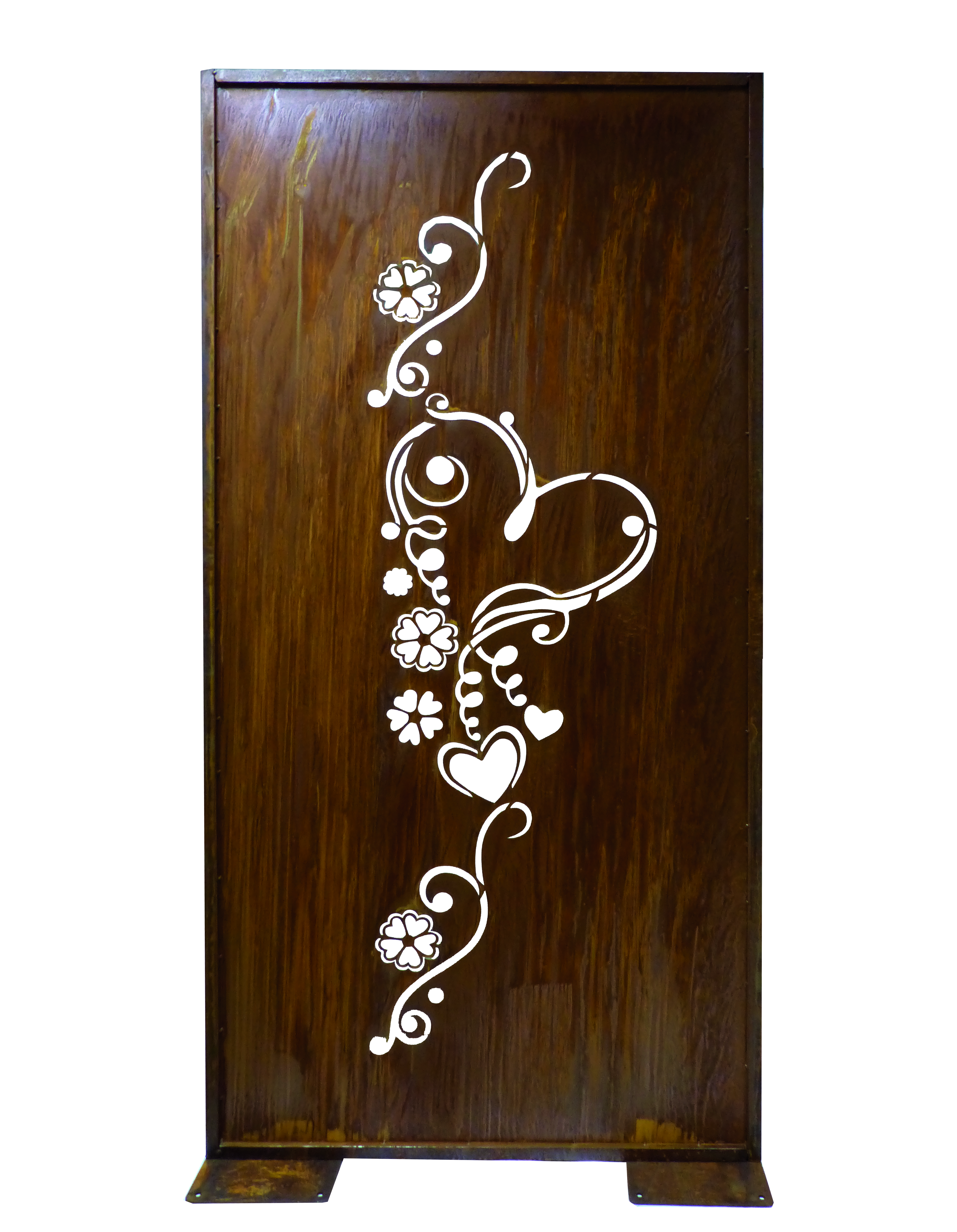 Badeko Parawand „Lenka“ Herz mit Ranke in Edelrostoptik