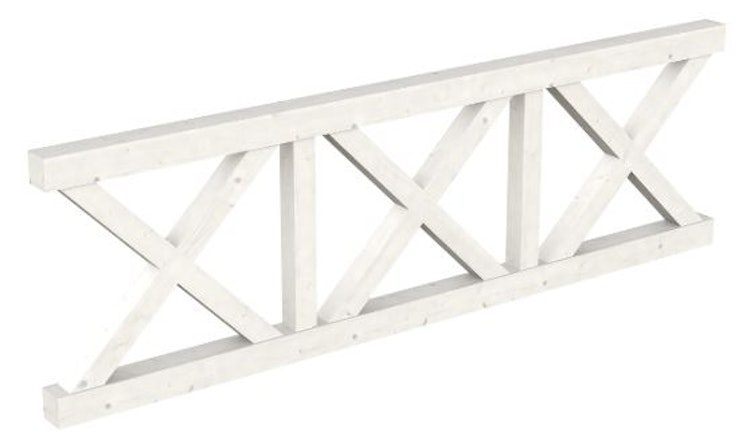 Skan Holz Andreaskreuz-Brüstung für Terrassenüberdachung Leimholz