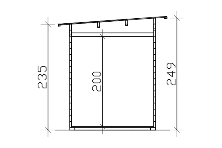 Skan Holz Saunahaus Helsinki 2 - 45 mm Blockbohlen