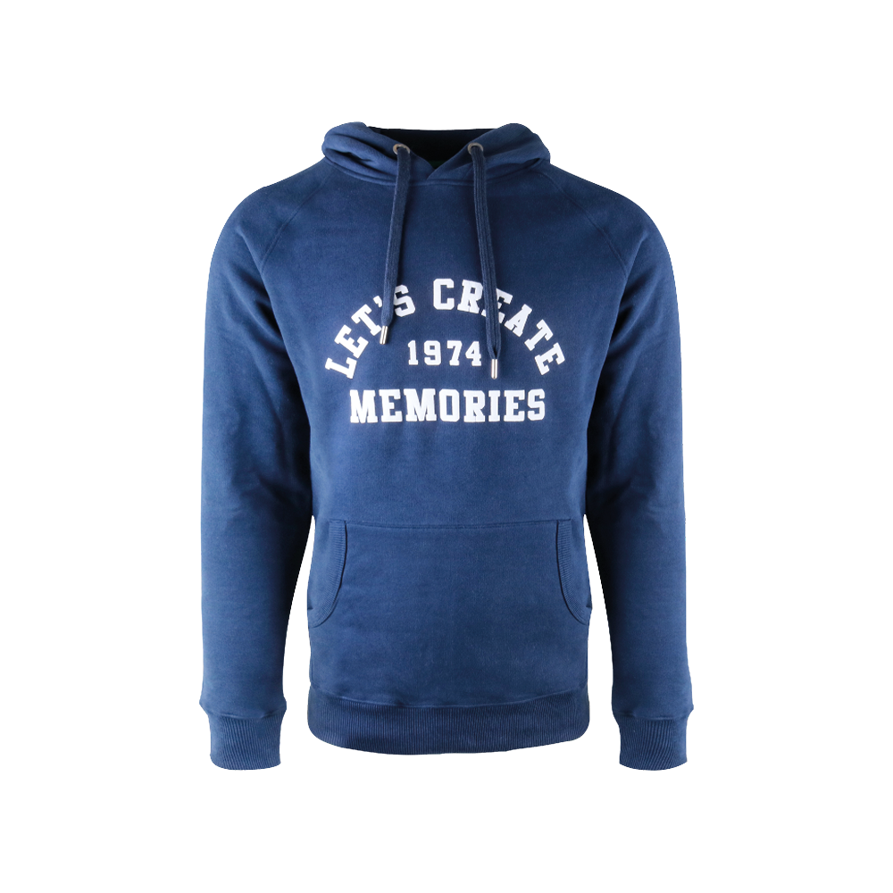 Big Green Egg Hoodie - Lets create - Blau L