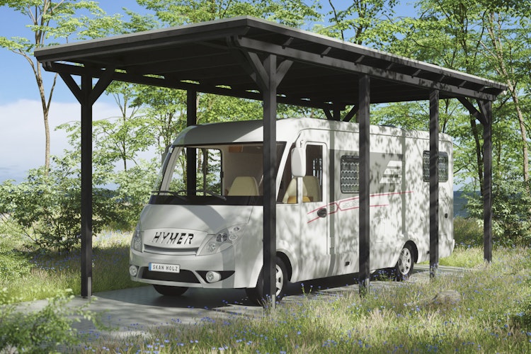 Skan Holz Emsland - Flachdach Caravan-Carport aus Leimholz Breite 402 cm