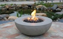 Gardenforma Gas Feuerstelle Ätna in grauer Betonoptik