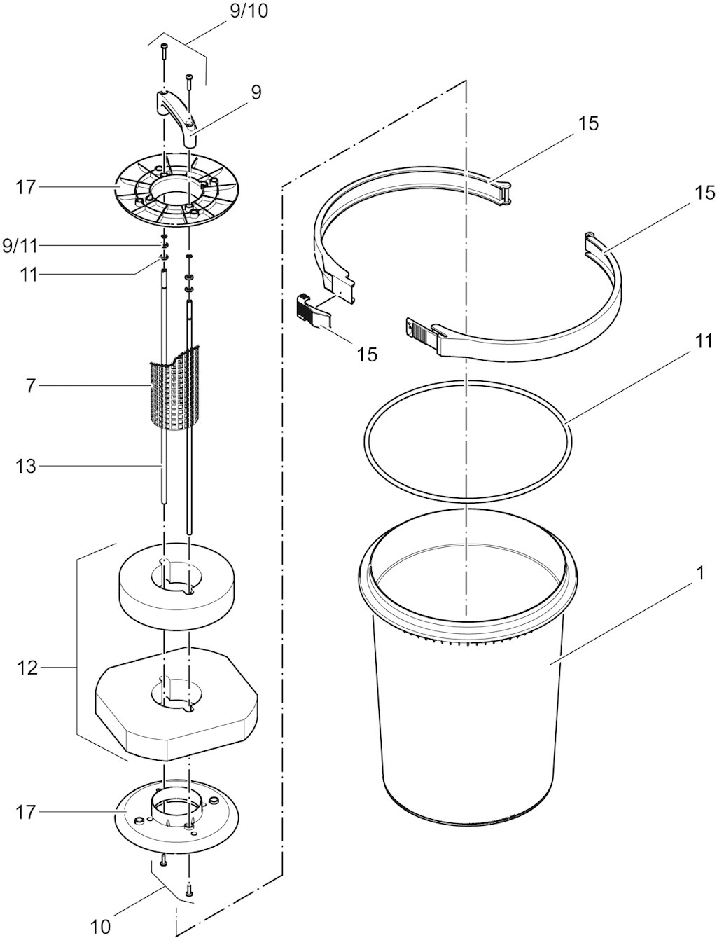 Explosionszeichnung Ersatzteile