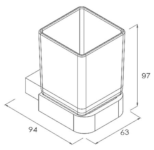 Bravat Glashalter New York, chrom