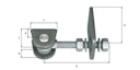 Vorschaubild Alberts® Torband f.180° Öffn,kurz,Schrauben,etc.fvz.,Bolzen,etc.VA,z.Anschweißen,M16,VE8