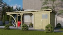 Karibu Carport Einzelcarport Eco 1/2 - kesseldruckimprägniert