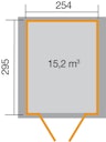 Vorschaubild Weka 19 mm Gartenhaus 316 - Doppeltür