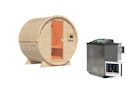 Vorschaubild Karibu Saunahaus Fasssauna 1 - 38 mm inkl. gratis 9 kW Bio-Saunaofen im Wert von 879,99 €