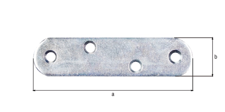 Alberts® Flachverbinder mit abgerundeten Enden 19x77 mm