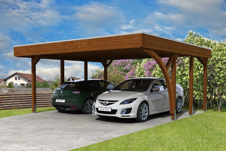 Skan Holz Carport Friesland 557x555 cm inkl. 1 Einfahrtsbogen Sparset 7