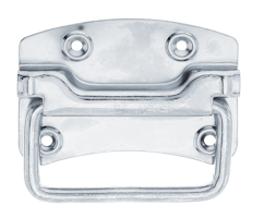 Alberts® Kistengriff, galvanisch verzinkt dickschichtpassiviert, Platte BxH 104x80 mm, Tiefe 12 mm 347529