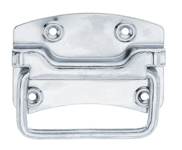Alberts® Kistengriff, galvanisch verzinkt dickschichtpassiviert, Platte BxH 104x80 mm, Tiefe 12 mm 347529