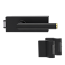 Vorschaubild Griffwerk PURISTO S -Graphitschwarz Ganzglastürbeschlagset -3-teiliger Bandsatz -mit Griff LUCIA SELECT -GSC/ME -UV