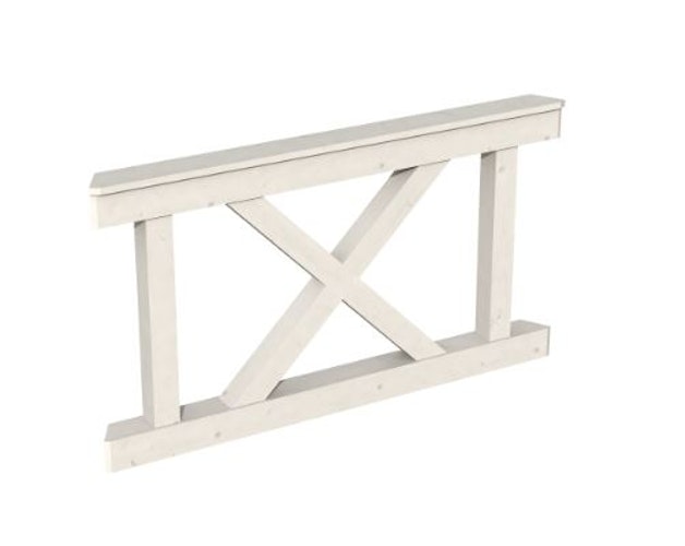 Skan Holz Brüstung Andreaskreuz zu Pavillon Nice