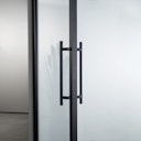 Flexo Stoßgriffpaar schwarz rund 400 mm für Loft-Drehtüren