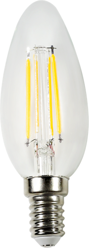 Shada  LED Filament Glühlampe Kerze C35 E14 4.5W 470LM 2700K hell nicht dimmbar 320°