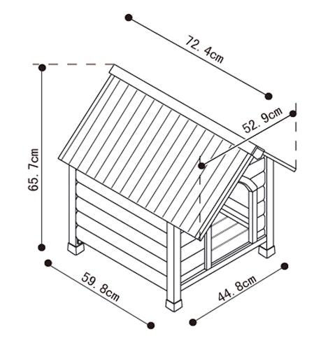 NOBBY Hundehütte "CIVETTA 1 JAVA" 72,5 x 52,5 x 69 cm