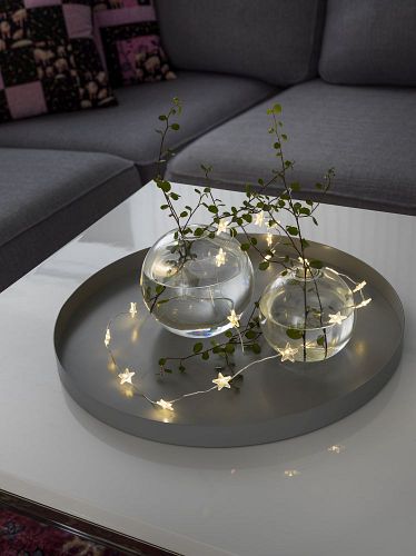 Konstsmide Weihnachtsbeleuchtung  LED Dekokette 20 transparente Sterne GL 133cm